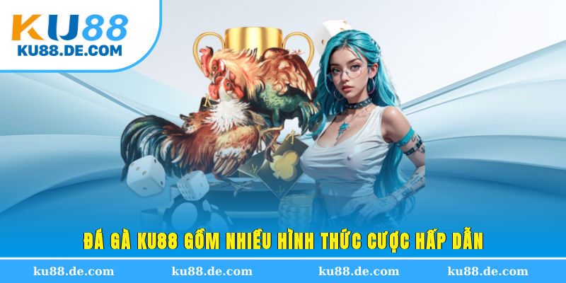 Đá gà KU88 gồm nhiều hình thức cược hấp dẫn